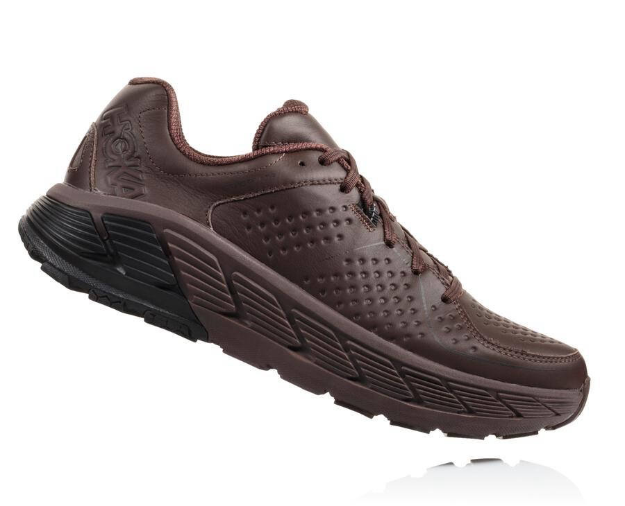 Hoka One One Gaviota Läder Löparskor Herr - Bröst - QXOMS-6197